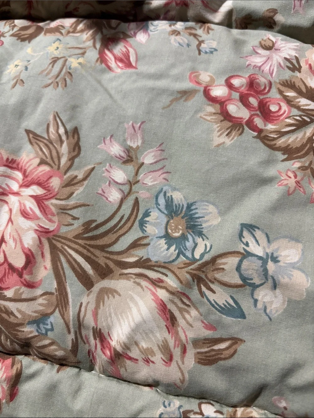 RALPH LAUREN Charlotte COMFORTER FULL QUEEN Green Floral Flowers Shabby